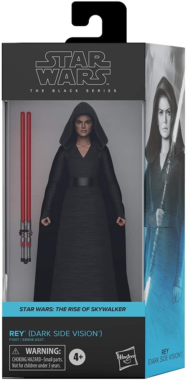 STAR WARS The Black Series Rey Dark Side Vision portrait with detailed costume.