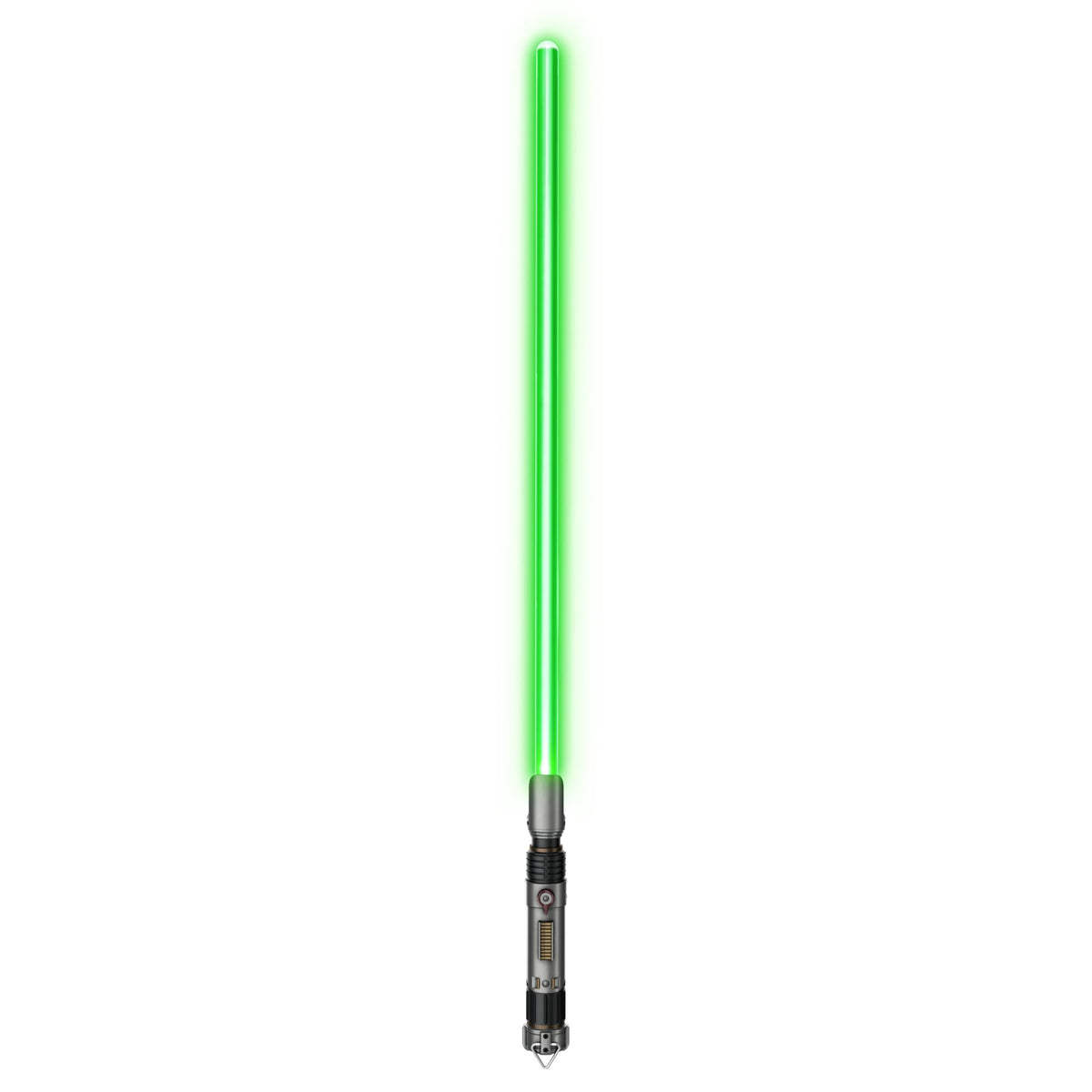 Star Wars The Black Series Sabine Wren lightsaber on display stand for easy showcase.