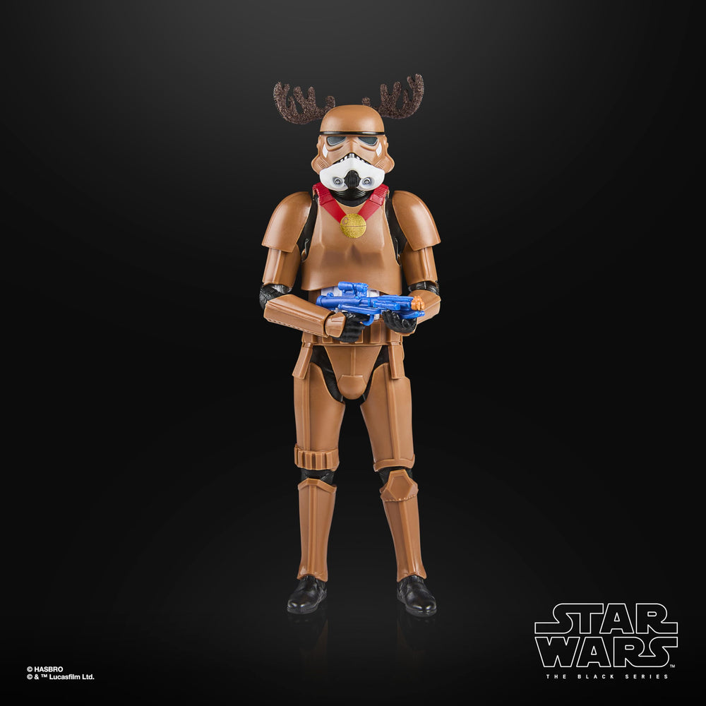 STAR WARS The Black Series Stormtrooper holiday edition winter color palette on shelf appeal.