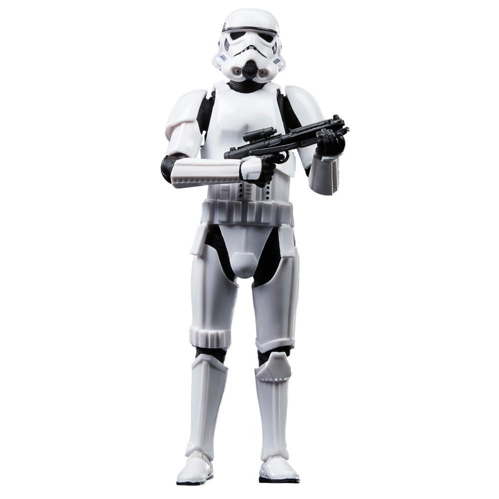 STAR WARS The Black Series Stormtrooper ROTJ figure in anniversary packaging for display and gifting.