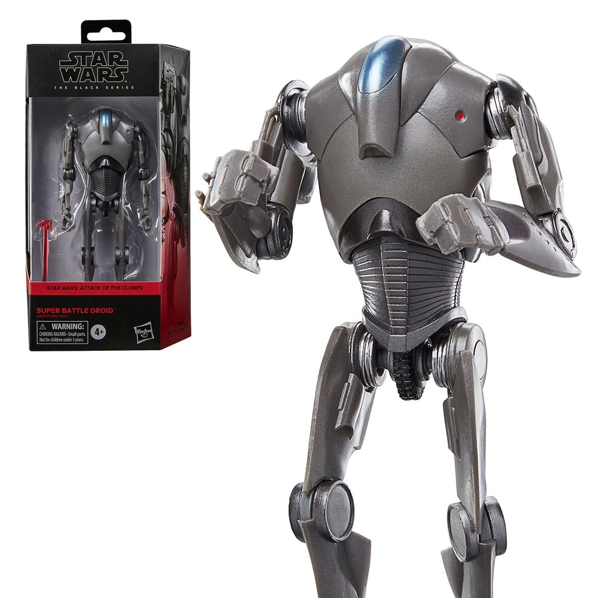 Star Wars The Black Series Super Battle Droid in window box packaging for display