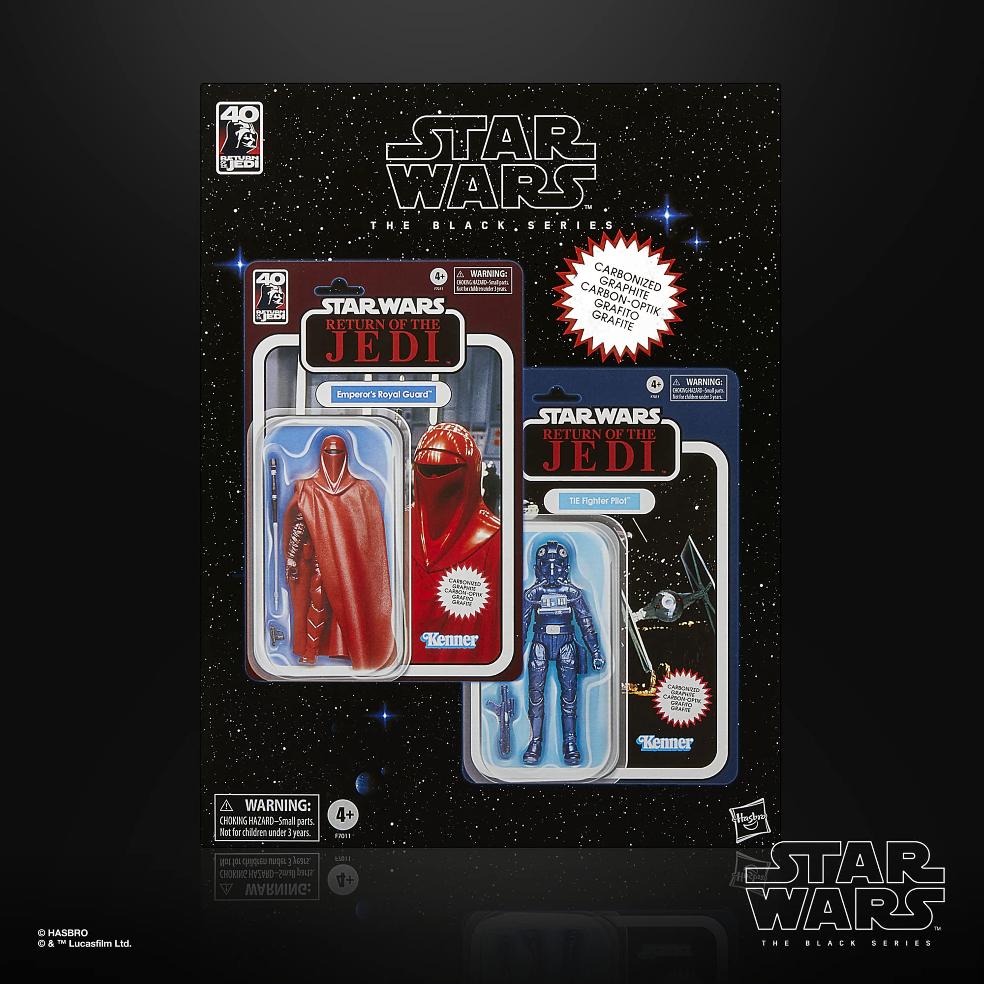 STAR WARS The Black Series TIE Pilot carbonized figure enhances any display shelf.