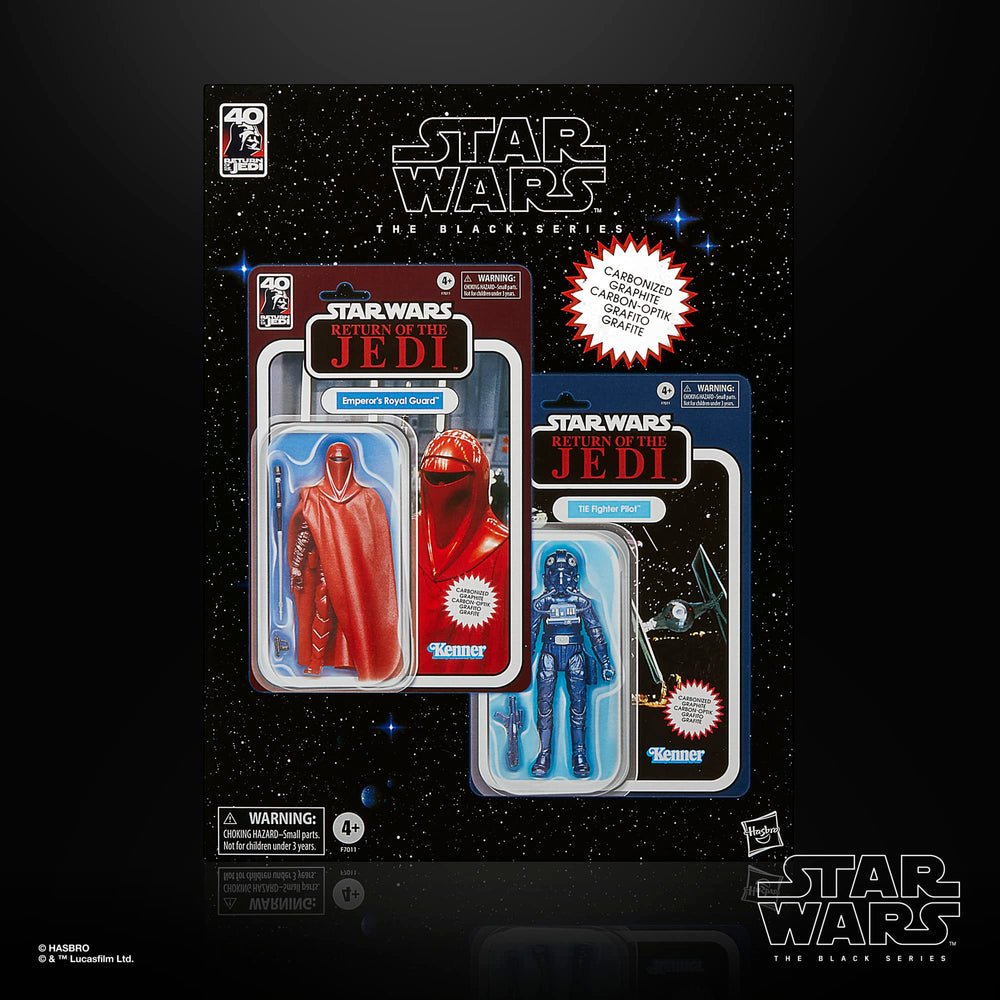 STAR WARS The Black Series TIE Pilot carbonized figure enhances any display shelf.