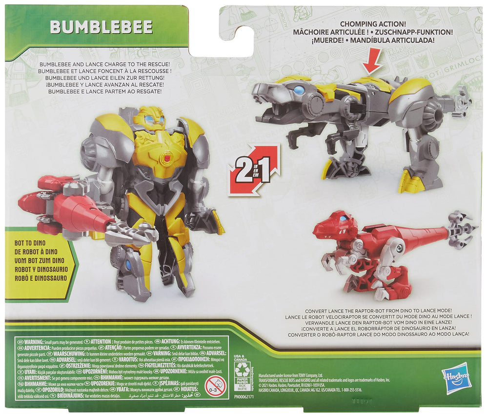 STAR WARS Bumblebee Dinobot Adventures figure converts from robot to raptor mode in one easy step.