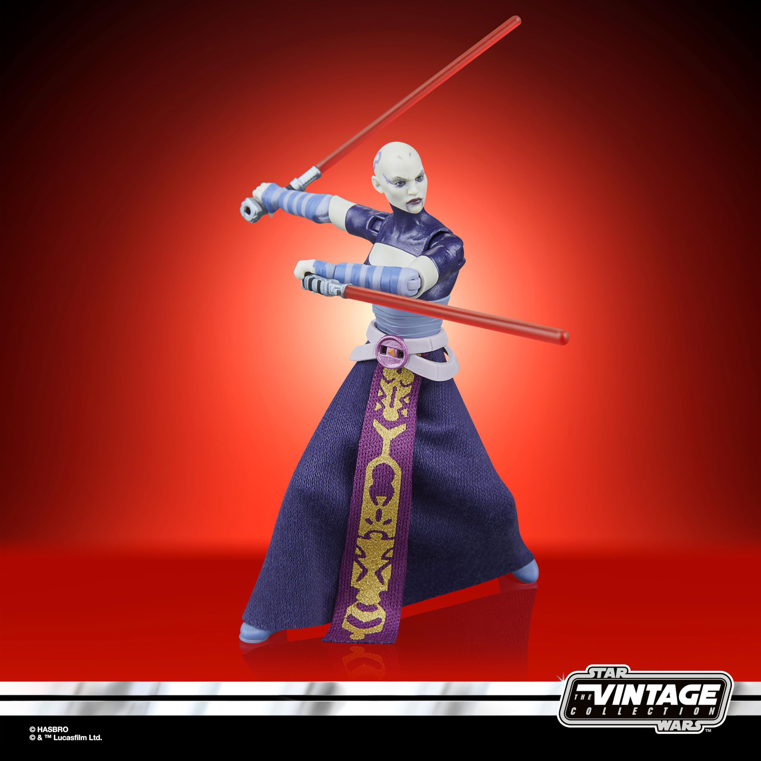 Premium deco highlights detailing on Asajj Ventress figure