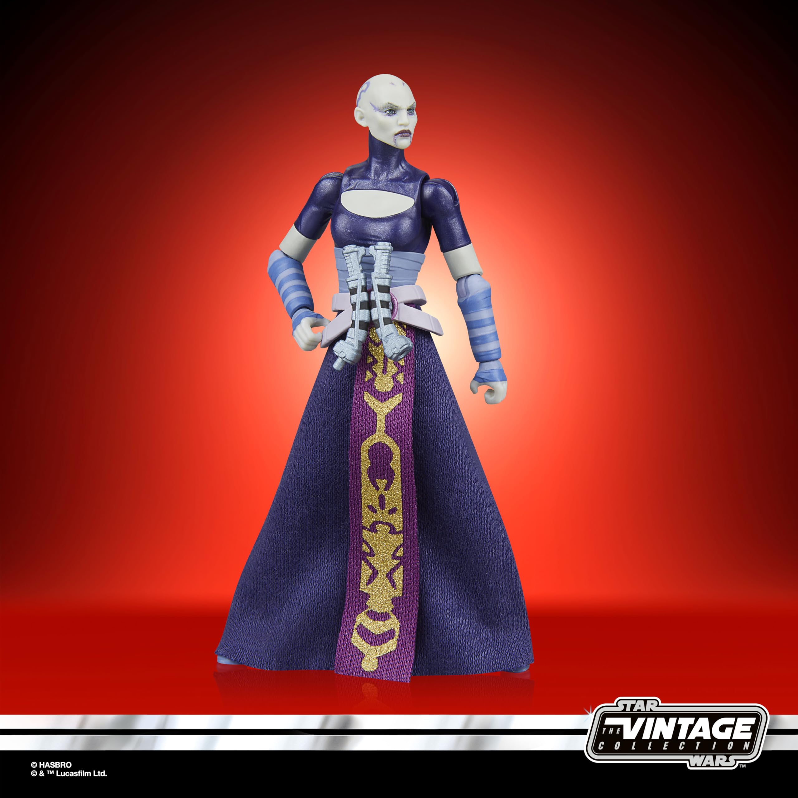 Collectible packaging with VC number for Asajj Ventress figure
