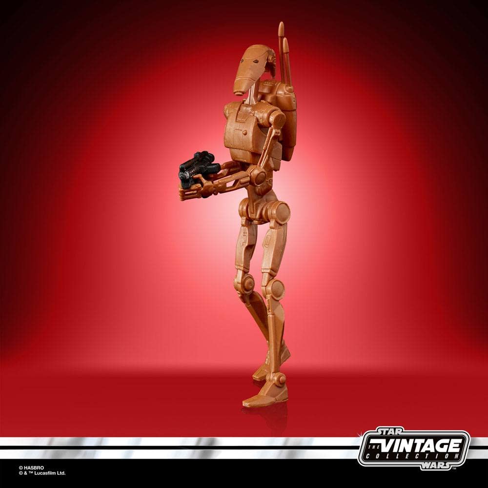 Star Wars The Vintage Collection Battle Droid display-ready figure for diorama setups.