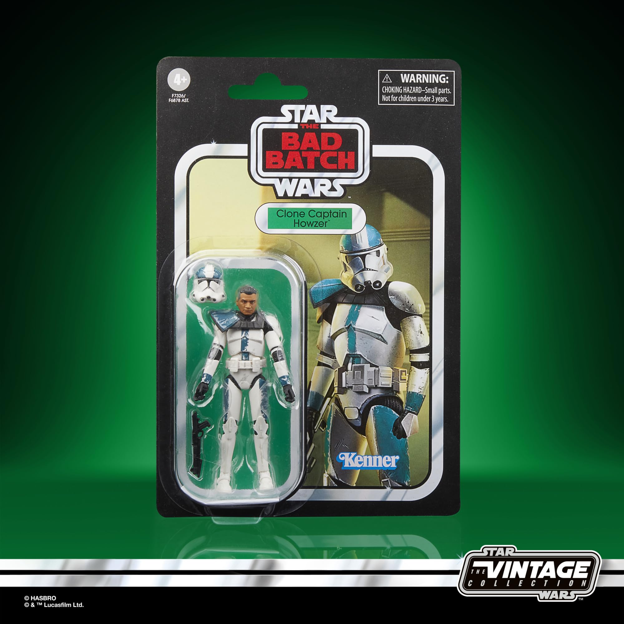 STAR WARS Clone Captain Howzer poseable figure with articulated joints for dynamic action poses.