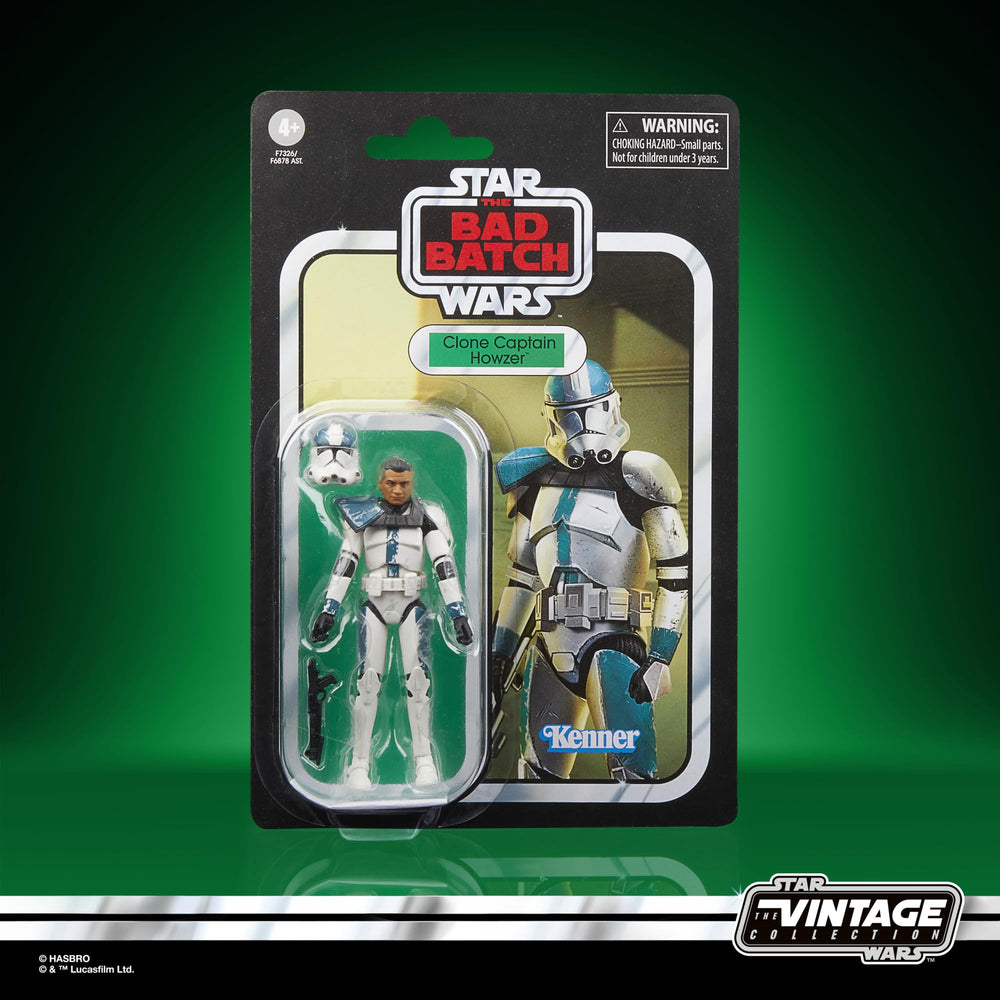 STAR WARS Clone Captain Howzer poseable figure with articulated joints for dynamic action poses.