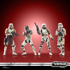 Star Wars Vintage Collection four-pack display setup for dioramas and collections.