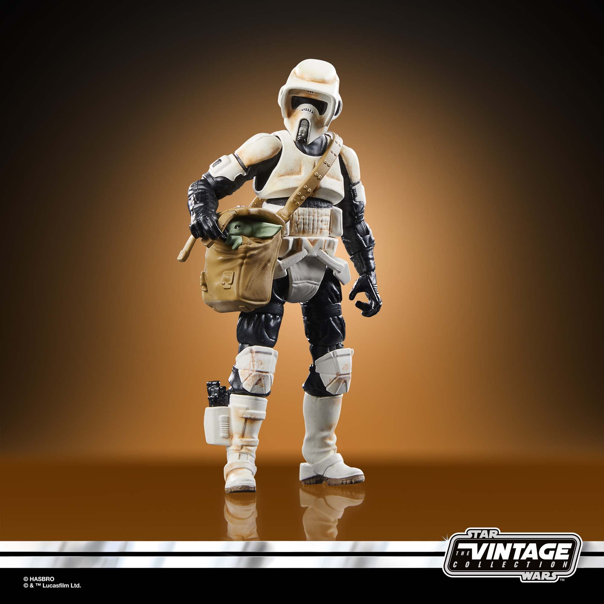 Star Wars Grogu figure tucked in knapsack adds collectible storytelling moments.