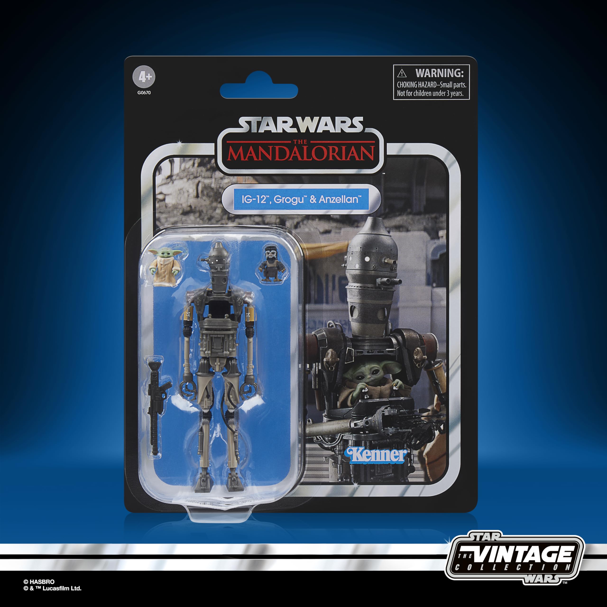 STAR WARS Grogu pose inside IG-12 torso for dynamic display options.