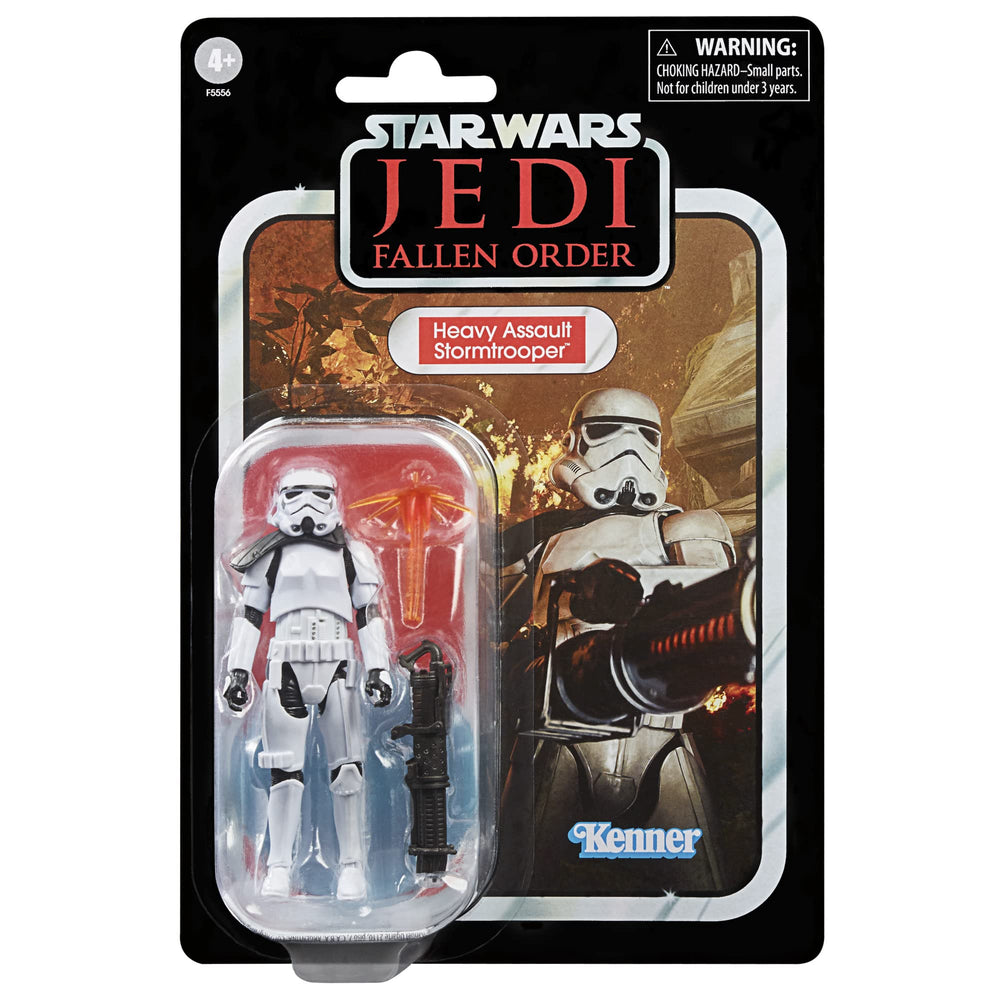 Star Wars Heavy Assault Stormtrooper accessories laid out for versatile play and display.