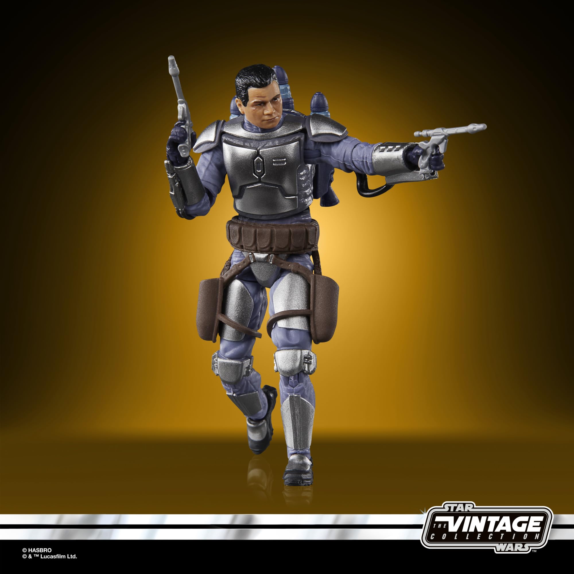 Pose-ready display packaging aids shelving for Jango Fett