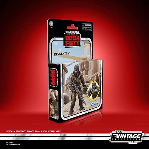 STAR WARS The Vintage Collection Krrsantan figure on a shelf display setup