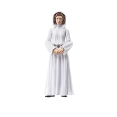 STAR WARS Leia Organa packaging scene with vintage-inspired collectibles.