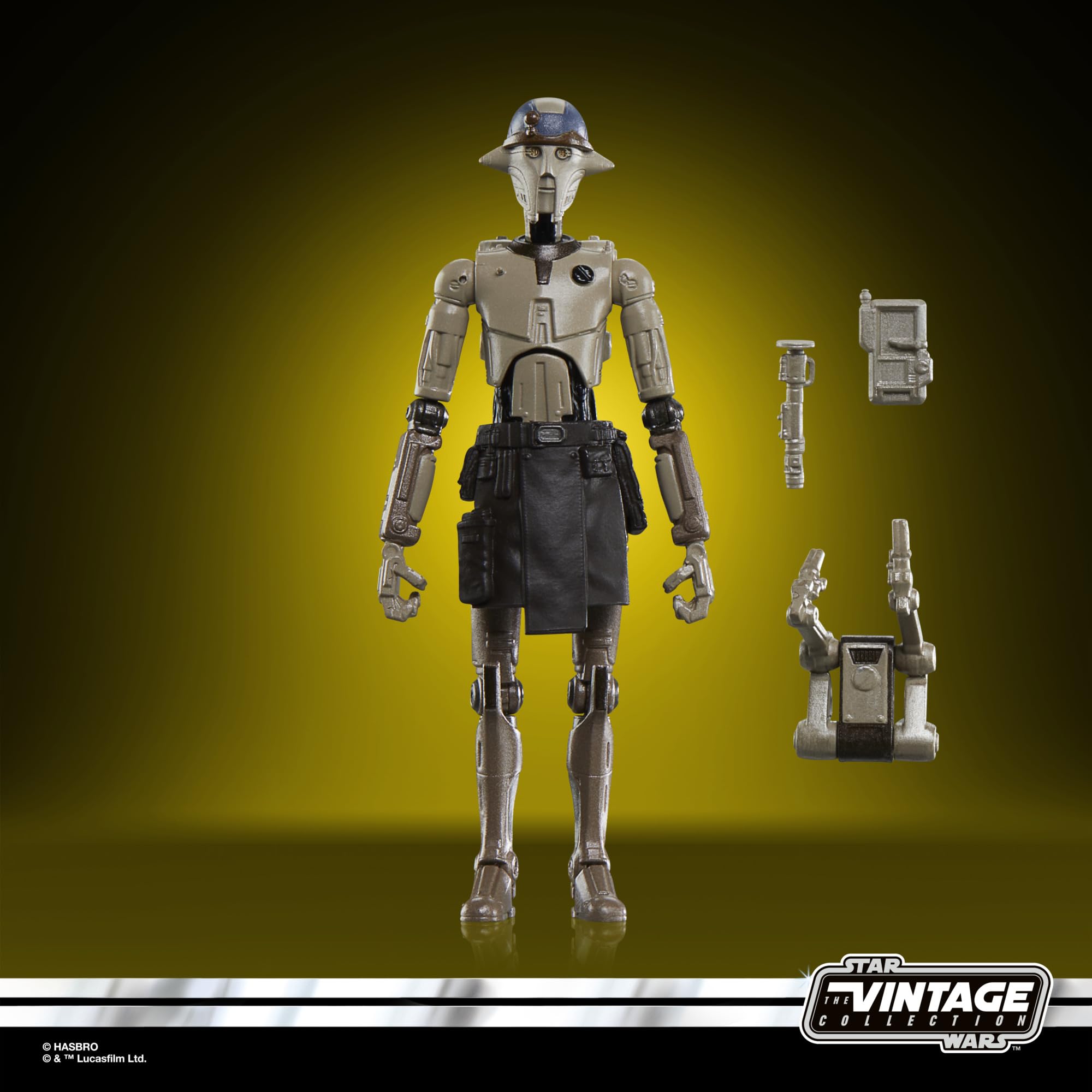 STAR WARS The Vintage Collection Professor Huyang figure, action-ready pose ideas for fans.
