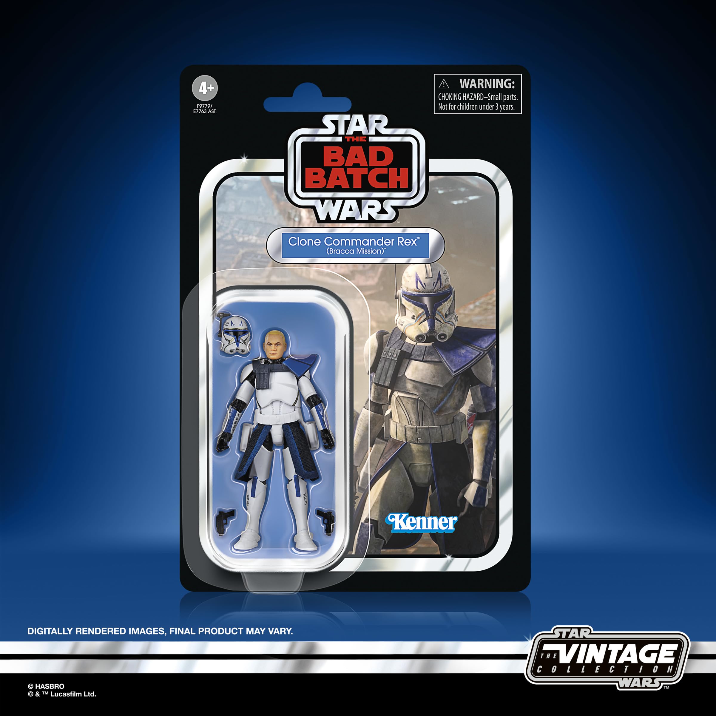 STAR WARS Rex Bracca Mission figure with removable helmet for authentic posing.