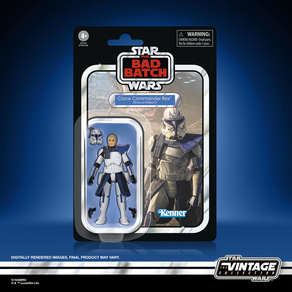 STAR WARS Rex Bracca Mission figure with removable helmet for authentic posing.