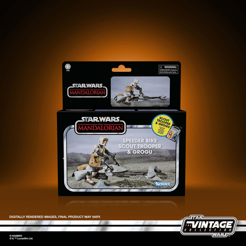 Scout Trooper figure with multiple joints for dynamic poses and display.