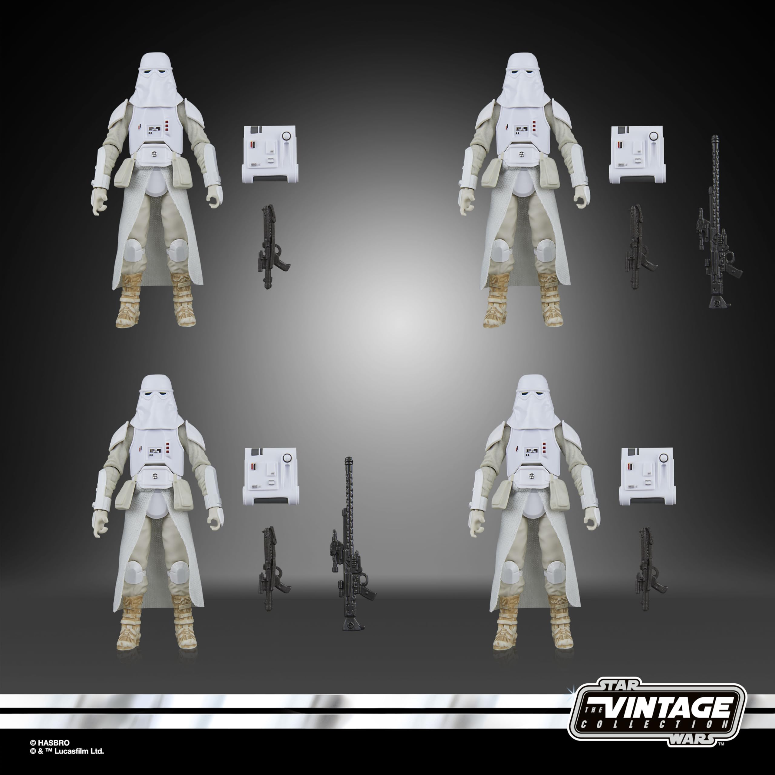 STAR WARS Vintage Collection Snowtrooper 4-Pack arctic gear for authentic troop flavor