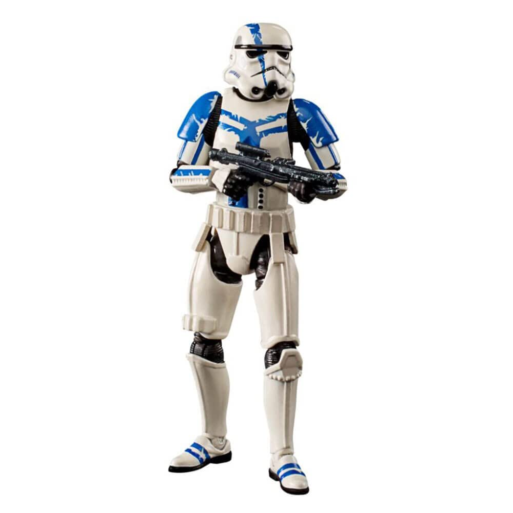 Star Wars Stormtrooper Commander packaging image with vintage styling for collector display