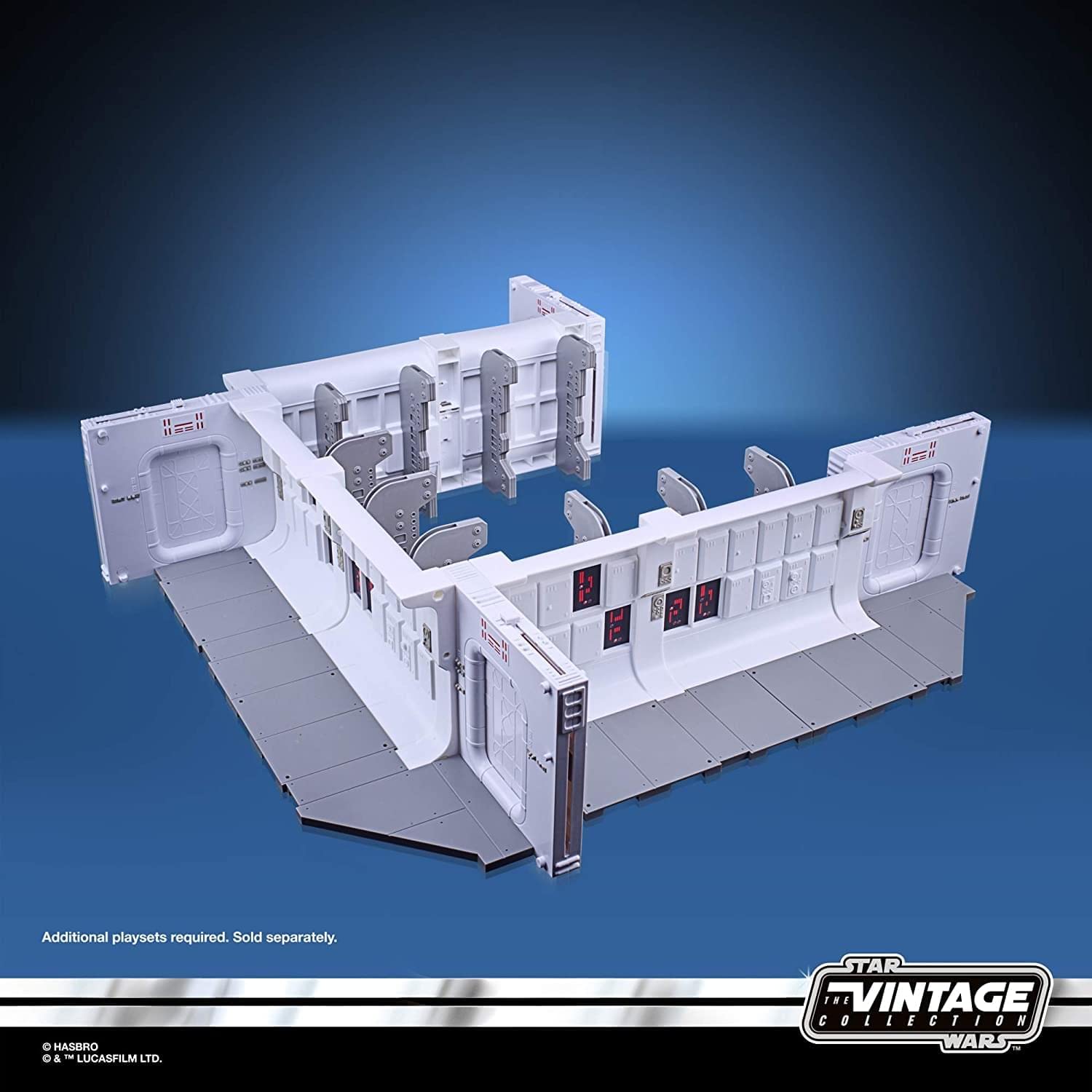 Gift-ready Tantive IV hallway playset enhances Star Wars display and imaginative play opportunities.