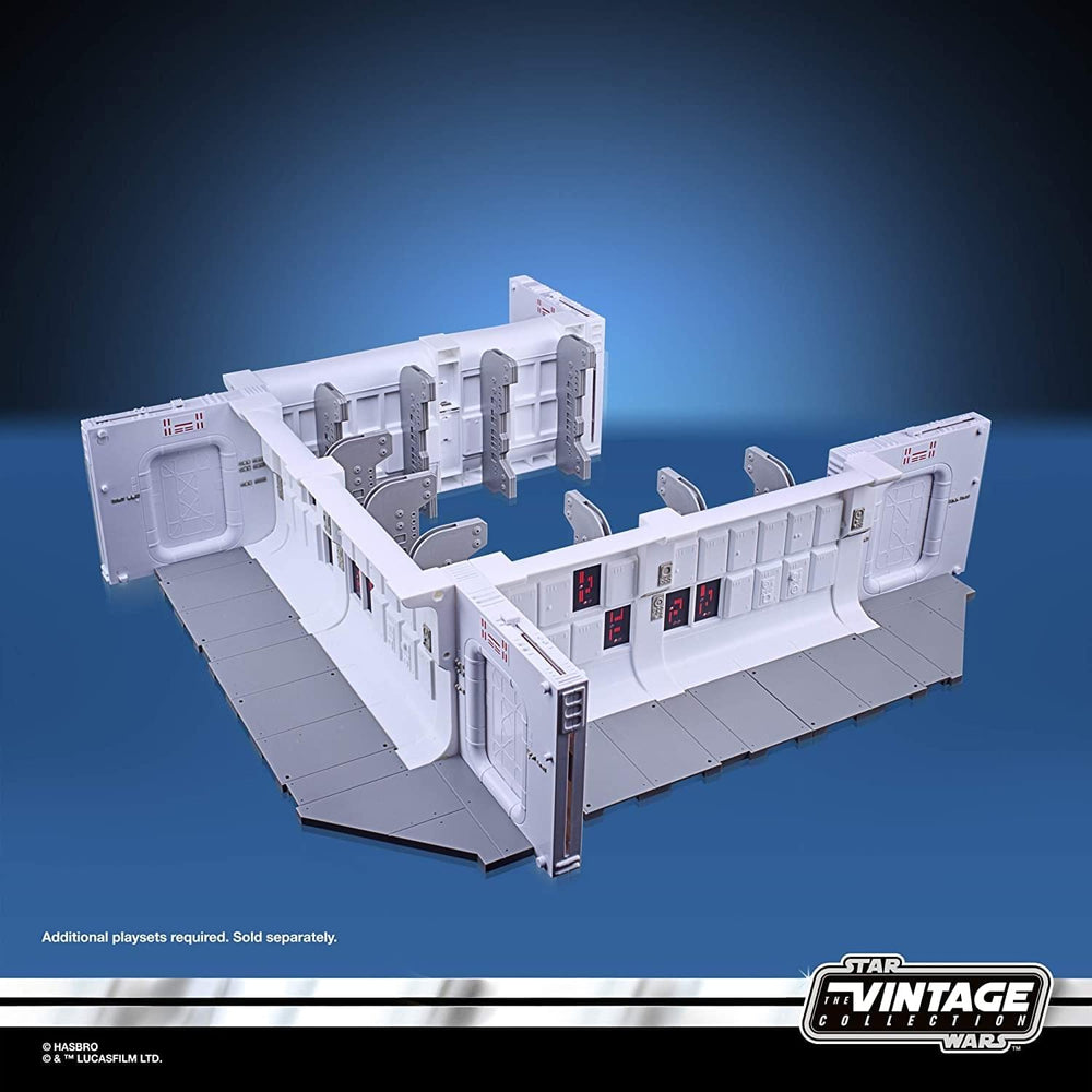 Gift-ready Tantive IV hallway playset enhances Star Wars display and imaginative play opportunities.