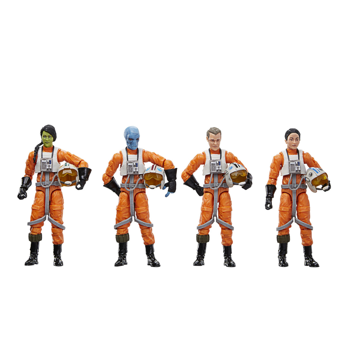 STAR WARS The Vintage Collection X-Wing Pilot helmet figure ready for display.