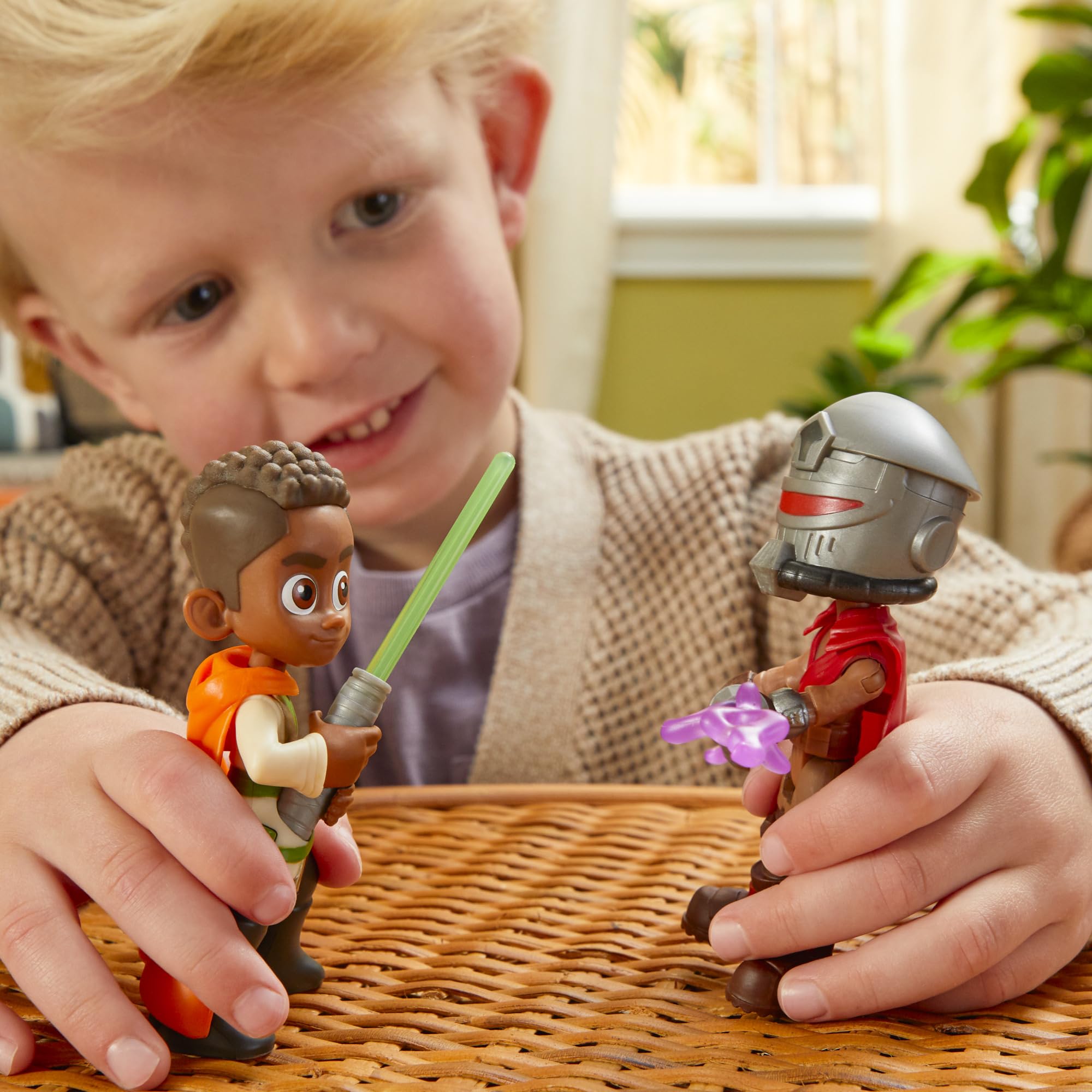 Star Wars Young Jedi Adventures 4-inch toy figures in scale