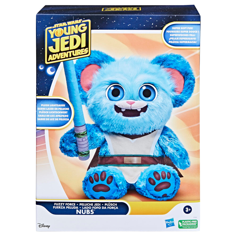 Star Wars: Young Jedi Adventures Nubs plush blue fur closeup for comforting snuggles.