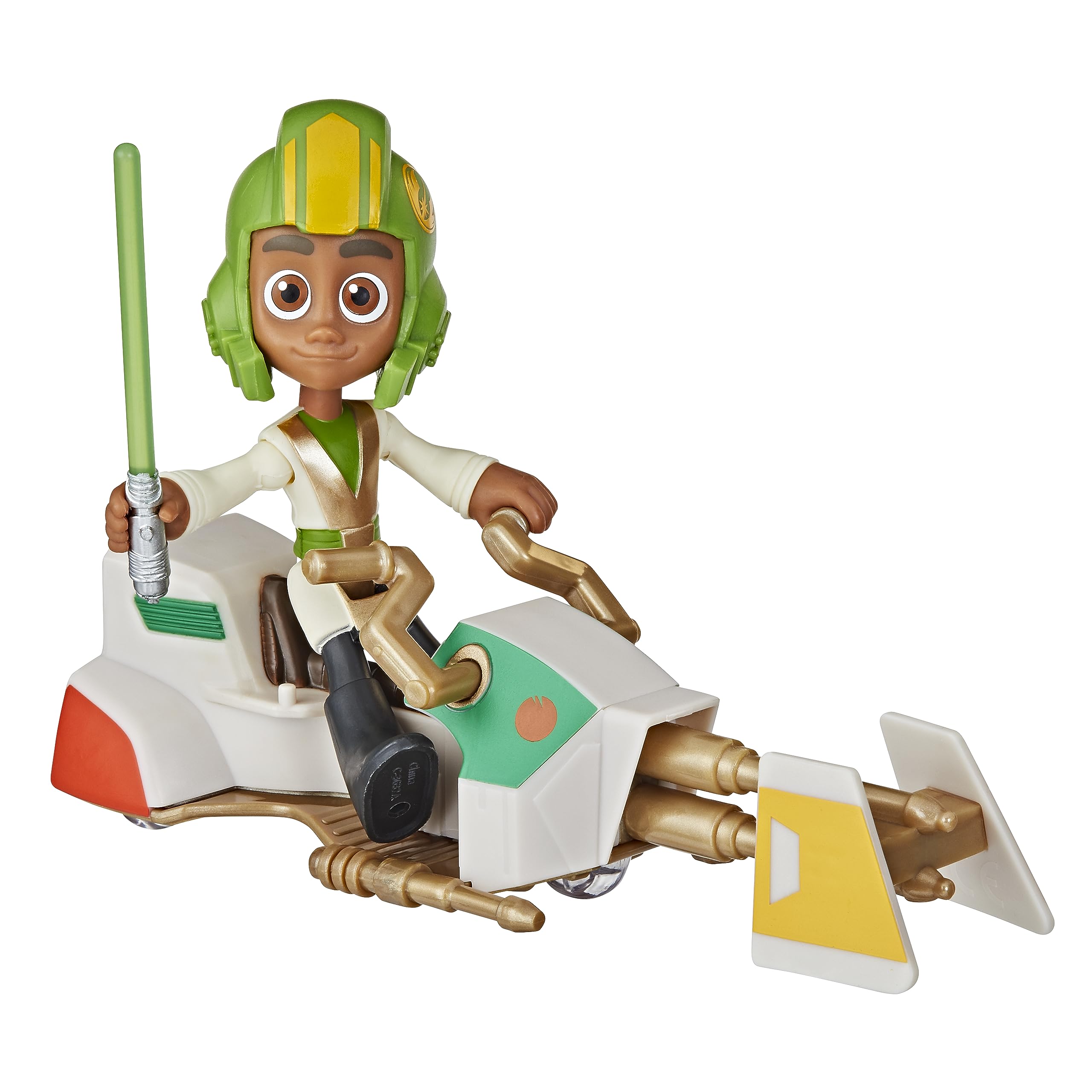 Star Wars Kai Brightstar Speeder Bike wheel detail for smooth rolling.