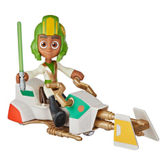 Star Wars Kai Brightstar Speeder Bike wheel detail for smooth rolling.