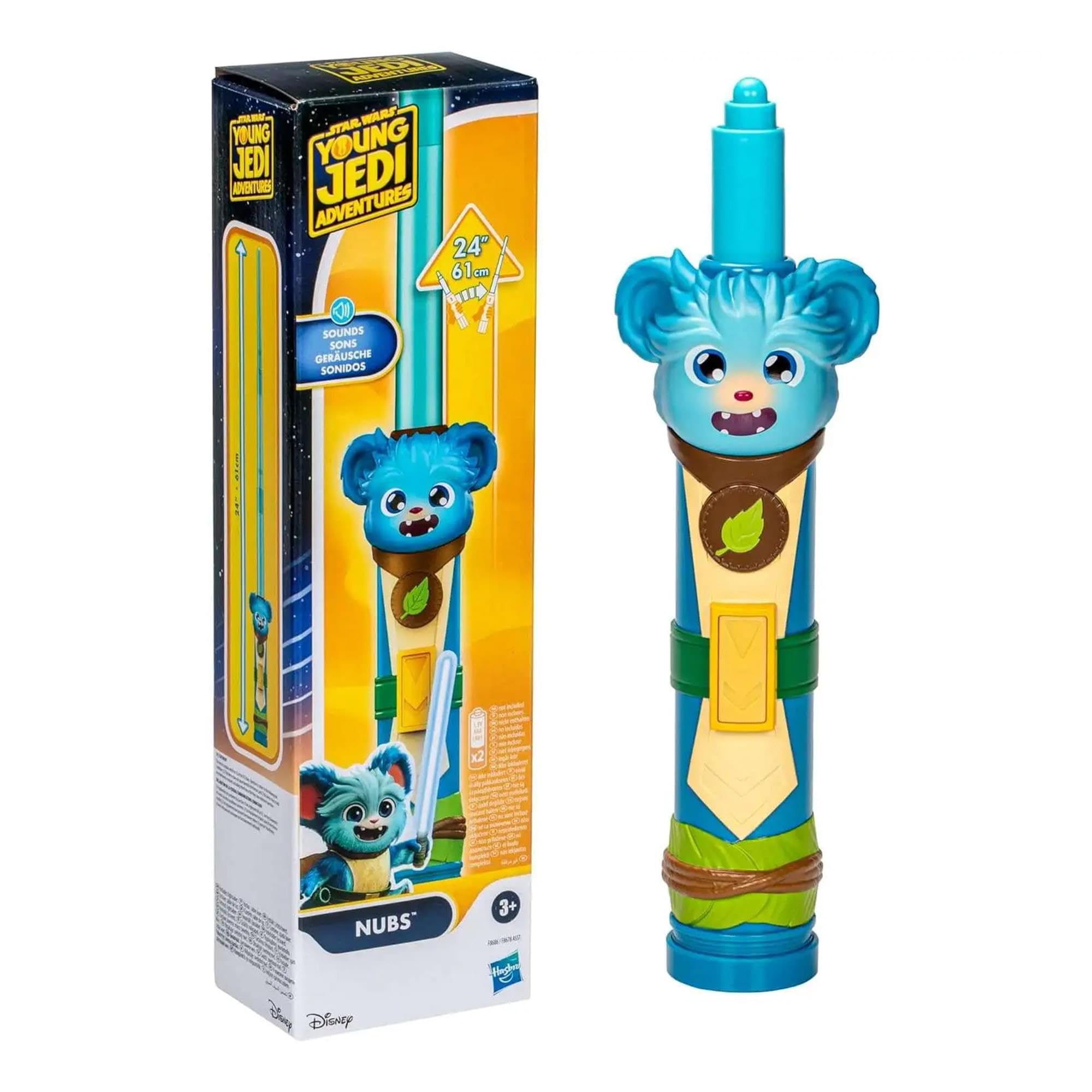 STAR WARS Nubs Lightsaber folded blade for compact storage during adventures.