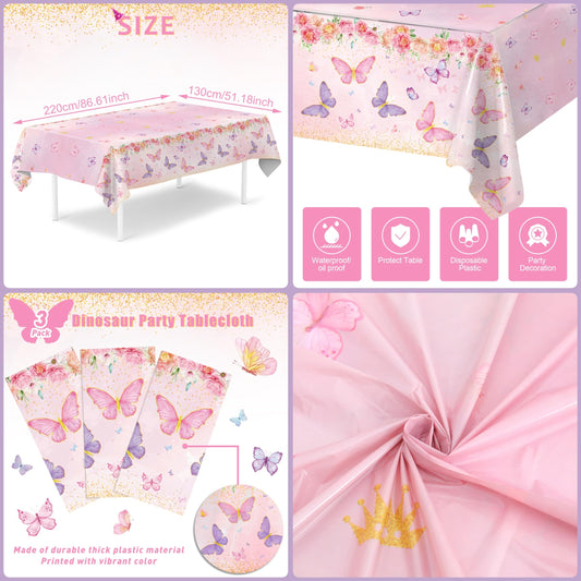 Staraise large butterfly tablecloth 51x86 inches fits most tables for quick setup.