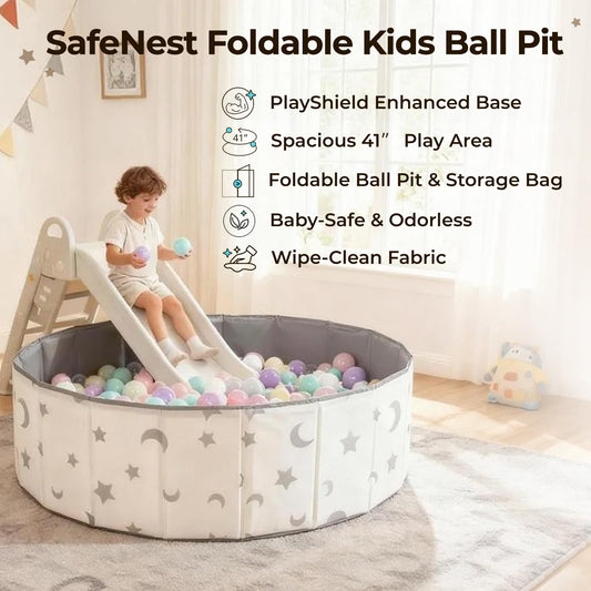 STARBOLO 40-inch ball pit being assembled in seconds for quick play