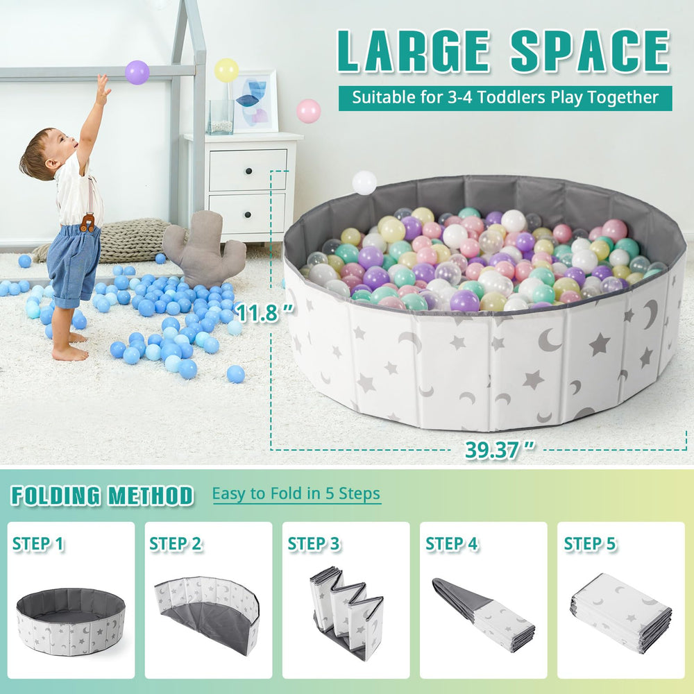 STARBOLO 40-inch ball pit capacity showing room for multiple children