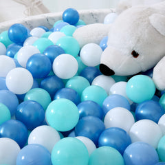 STARBOLO ball pit balls 2.2-inch diameter fits toddler hands nicely.