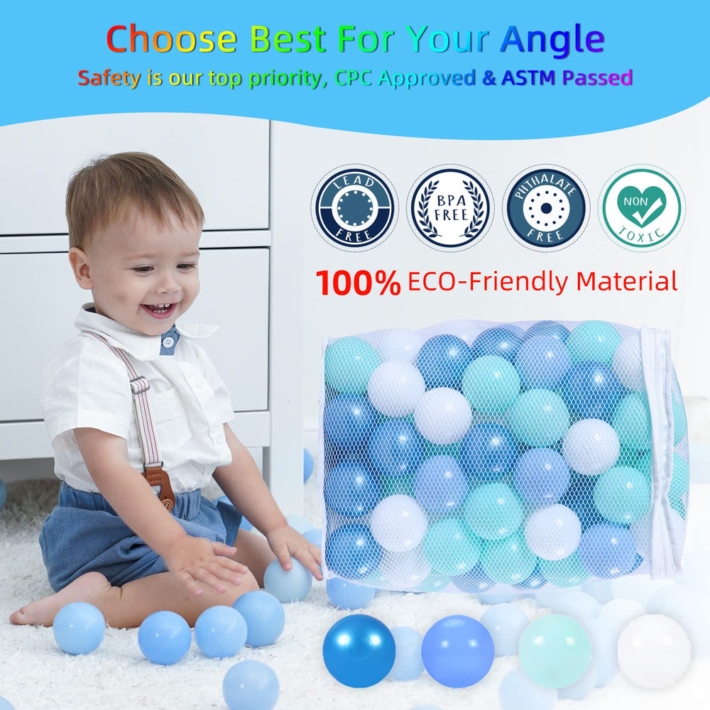 STARBOLO balls fill a ball pit for indoor, versatile play.