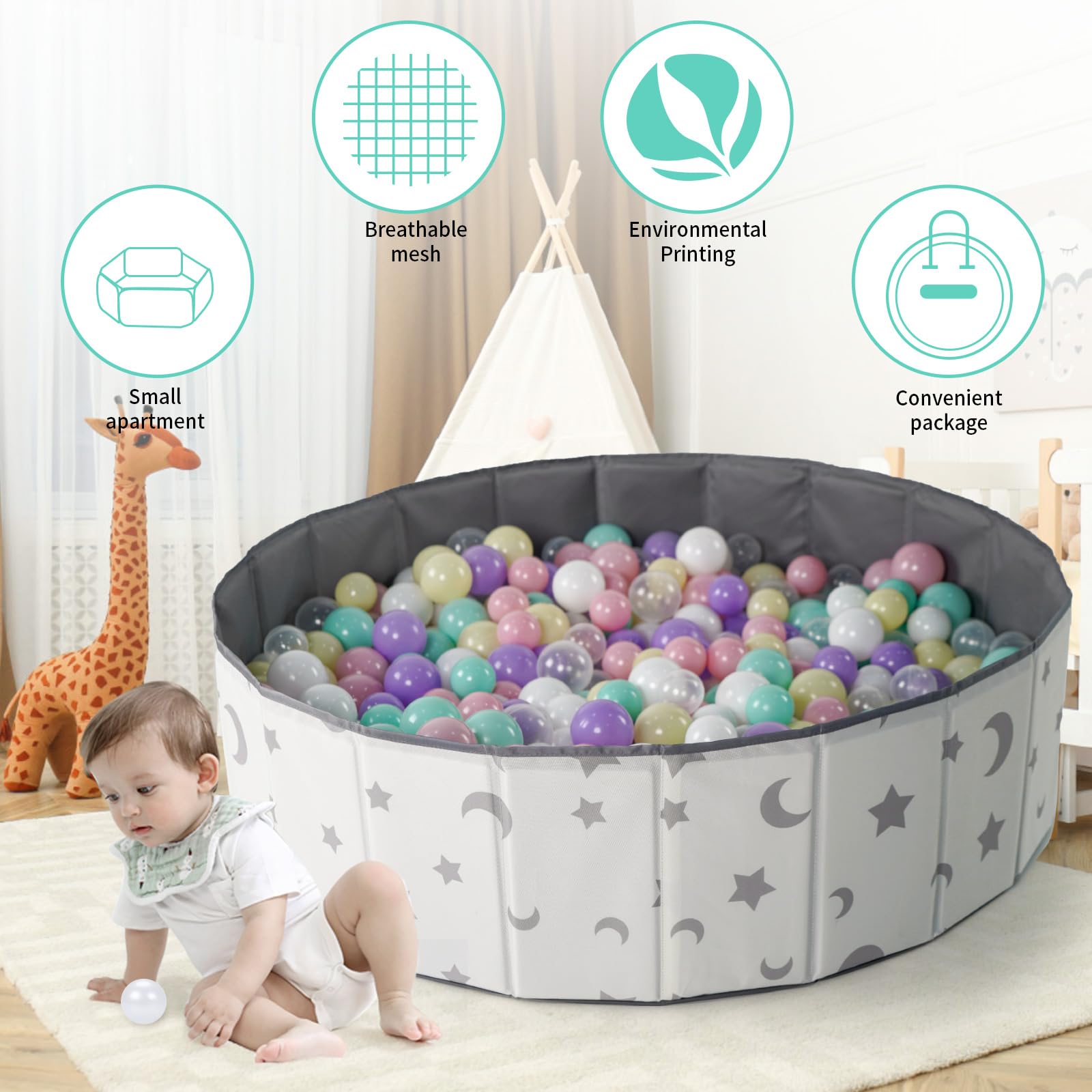 STARBOLO ball pit designed for indoor and outdoor use