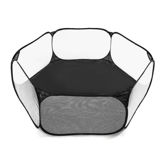 STARBOLO Kids Ball Pit Play Tent in black, front view for safe play space