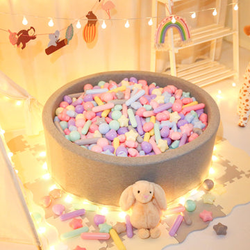 STARBOLO easy-clean ball pit balls simplify cleanup after play.