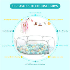 STARBOLO gray kids ball pit foldable tent for convenient storage