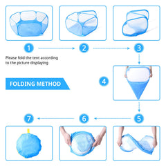 STARBOLO Kids Ball Pit blue folded storage bag emphasizes portability