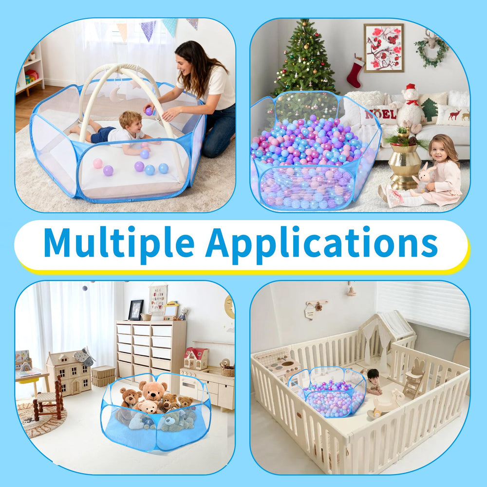 STARBOLO Kids Ball Pit blue private-space is perfect for independent play