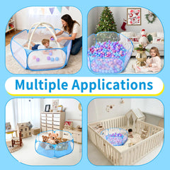 STARBOLO Kids Ball Pit blue private-space is perfect for independent play