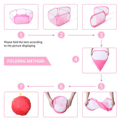 STARBOLO pink hexagon ball pit memory steel frame for stability