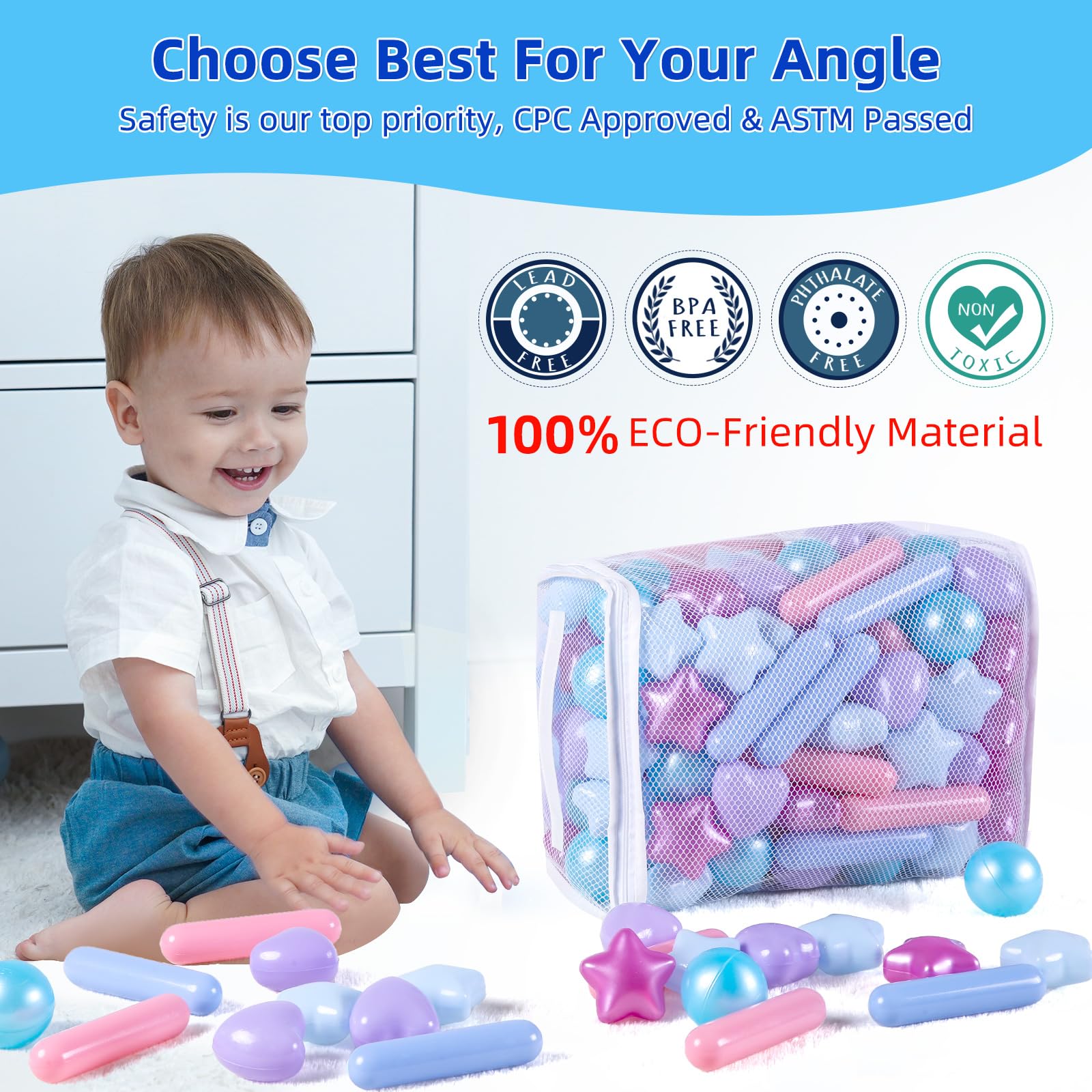 STARBOLO toddler-friendly balls with smooth edges for safe handling