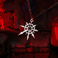 Starforged Chaos Four Gods closeup detail shows a durable stainless steel finish.