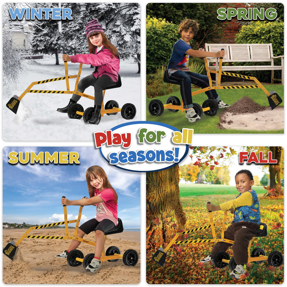 Stargo beach and snow use-ready toy, weather-resistant frame for year-round fun.